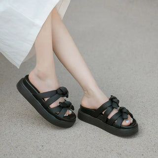 SUMMER Jeffrey Satin Strap Slipper Sandals 4cm