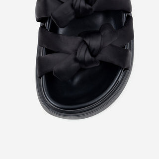 SUMMER Jeffrey Satin Strap Slipper Sandals 4cm