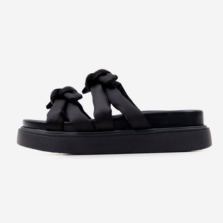 SUMMER Jeffrey Satin Strap Slipper Sandals 4cm