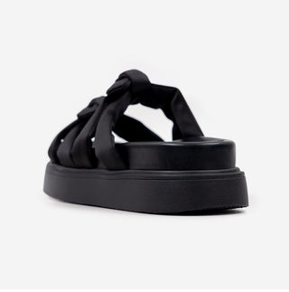 SUMMER Jeffrey Satin Strap Slipper Sandals 4cm