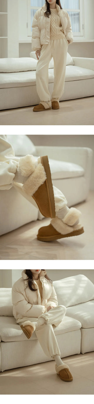 Corni Cowhide Fur-lined Slingback 3cm