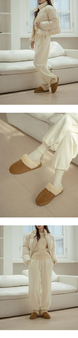 Corni Cowhide Fur-lined Slingback 3cm