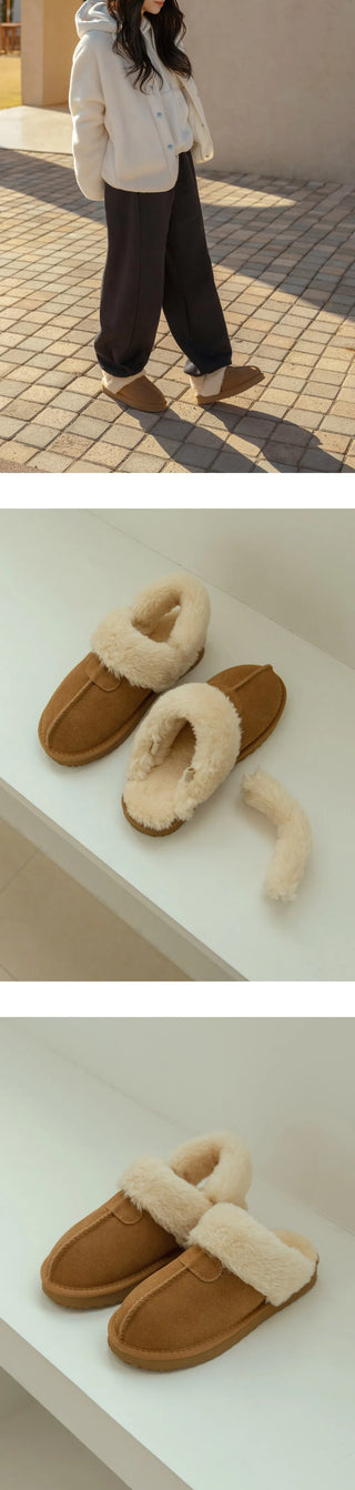 Corni Cowhide Fur-lined Slingback 3cm