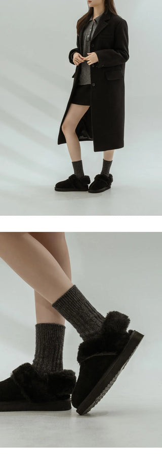Corni Cowhide Fur-lined Slingback 3cm