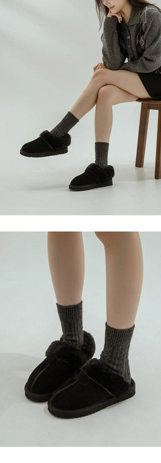 Corni Cowhide Fur-lined Slingback 3cm