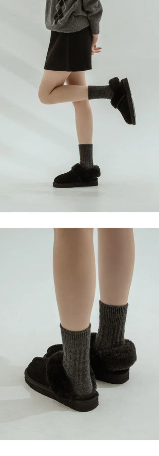 Corni Cowhide Fur-lined Slingback 3cm