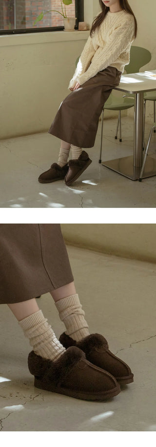 Corni Cowhide Fur-lined Slingback 3cm