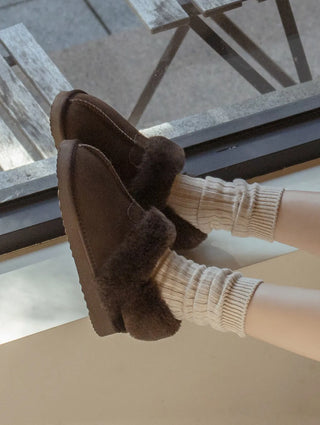 Corni Cowhide Fur-lined Slingback 3cm