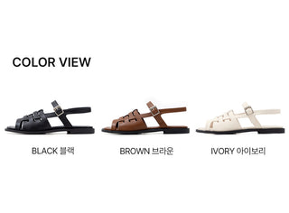 Marie Ethnic Flat Sandals 1cm