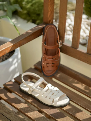 Marie Ethnic Flat Sandals 1cm