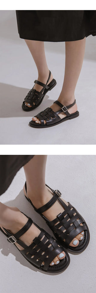 Marie Ethnic Flat Sandals 1cm