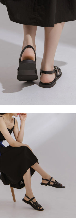 Marie Ethnic Flat Sandals 1cm