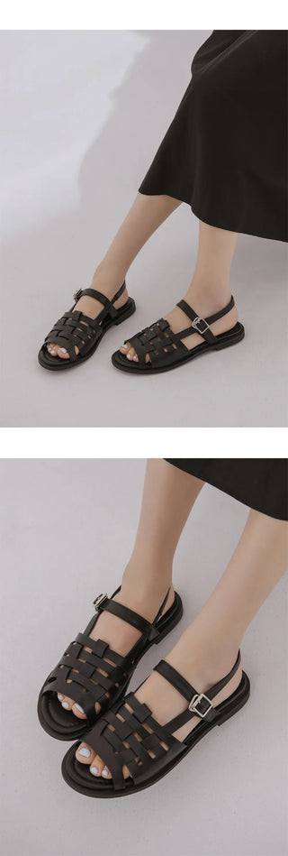 Marie Ethnic Flat Sandals 1cm
