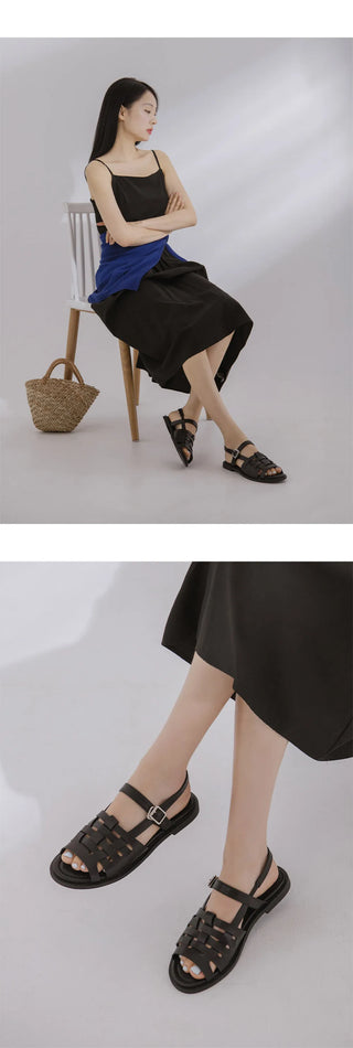 Marie Ethnic Flat Sandals 1cm