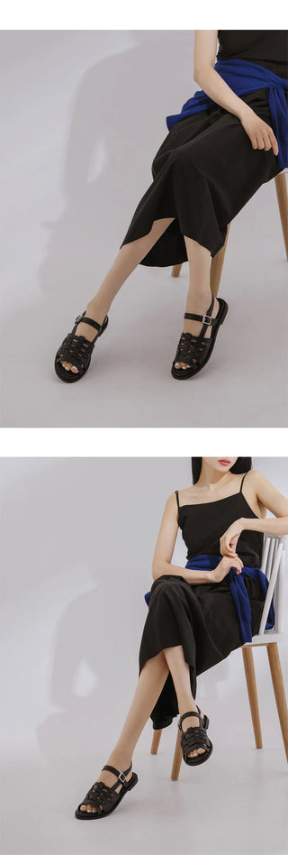 Marie Ethnic Flat Sandals 1cm