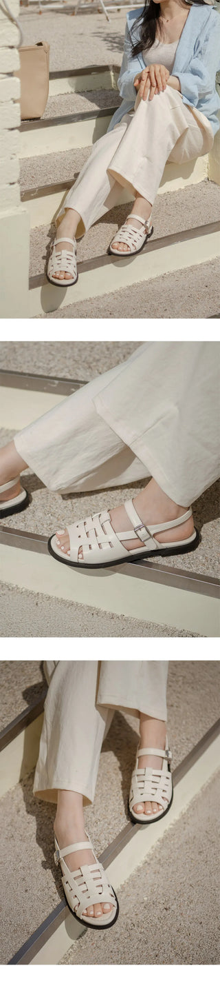 Marie Ethnic Flat Sandals 1cm