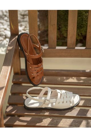 Marie Ethnic Flat Sandals 1cm