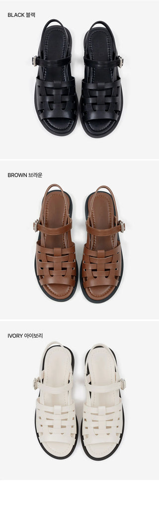 Marie Ethnic Flat Sandals 1cm