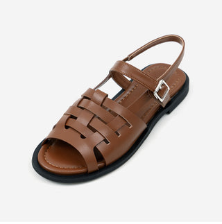 Marie Ethnic Flat Sandals 1cm
