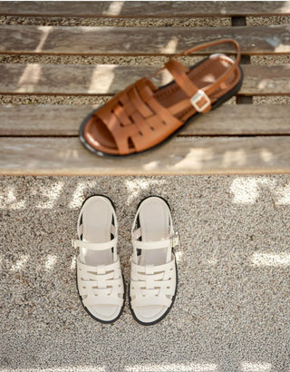 Marie Ethnic Flat Sandals 1cm