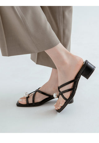 IEN Strap Slipper Mules 3cm