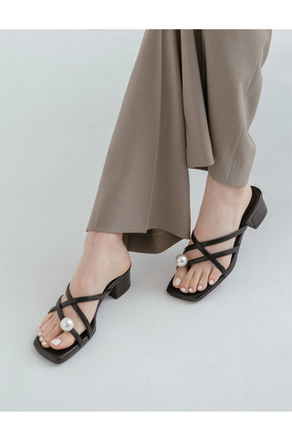 IEN Strap Slipper Mules 3cm