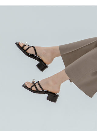 IEN Strap Slipper Mules 3cm