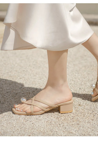 IEN Strap Slipper Mules 3cm