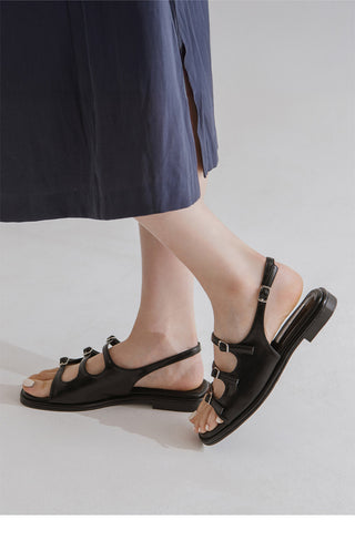 Leti 1cm Strap Flat Sandals