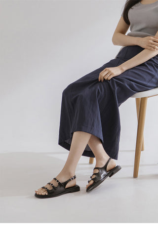 Leti 1cm Strap Flat Sandals