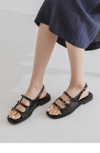 Leti 1cm Strap Flat Sandals