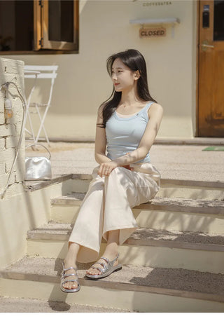 Leti 1cm Strap Flat Sandals