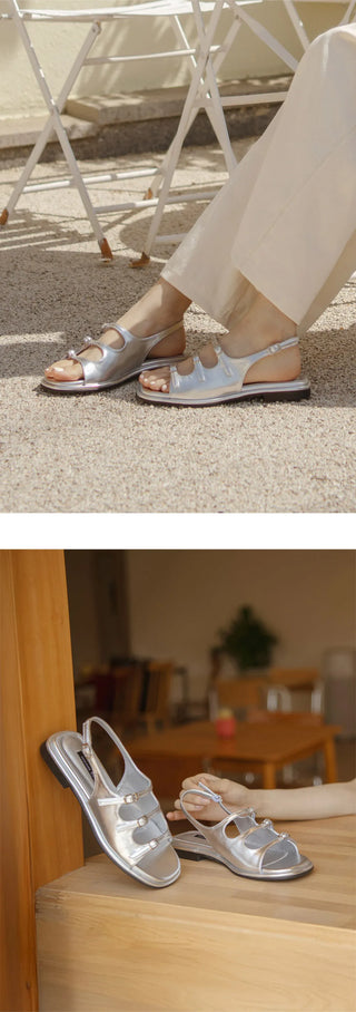 Leti 1cm Strap Flat Sandals