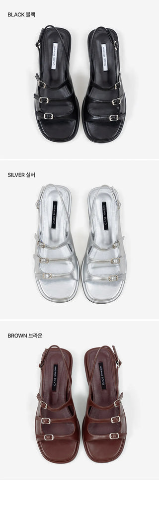 Leti 1cm Strap Flat Sandals