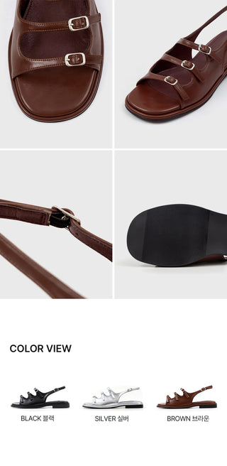 Leti 1cm Strap Flat Sandals