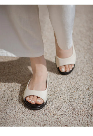 Papf slingback flat shoes 1cm