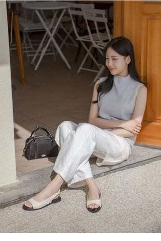 Papf slingback flat shoes 1cm