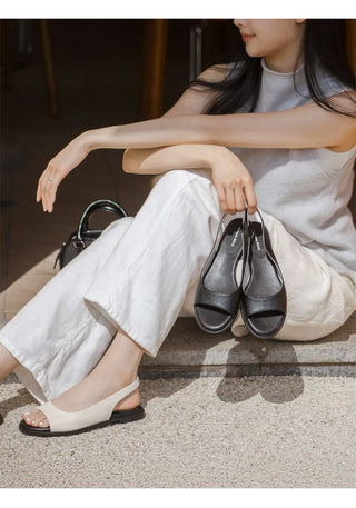 Papf slingback flat shoes 1cm