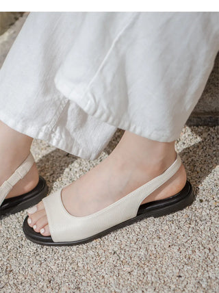 Papf slingback flat shoes 1cm