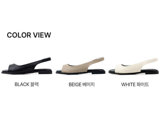 Papf slingback flat shoes 1cm