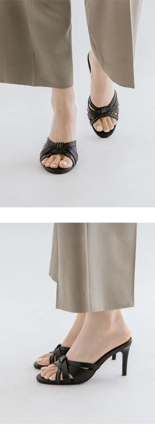Veroni Cowhide Slipper Mules 8cm
