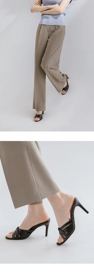 Veroni Cowhide Slipper Mules 8cm