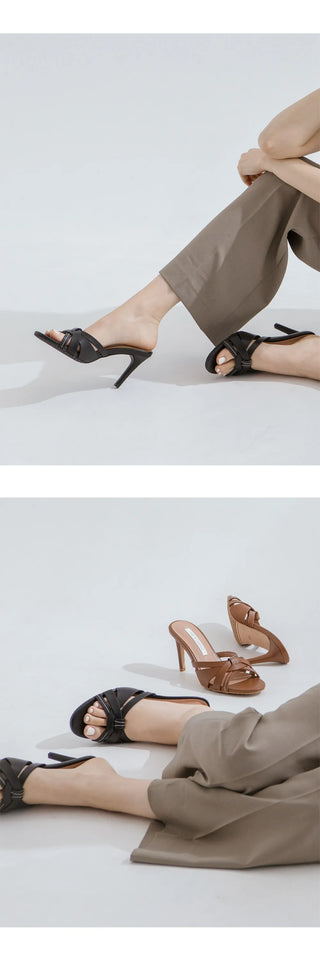 Veroni Cowhide Slipper Mules 8cm
