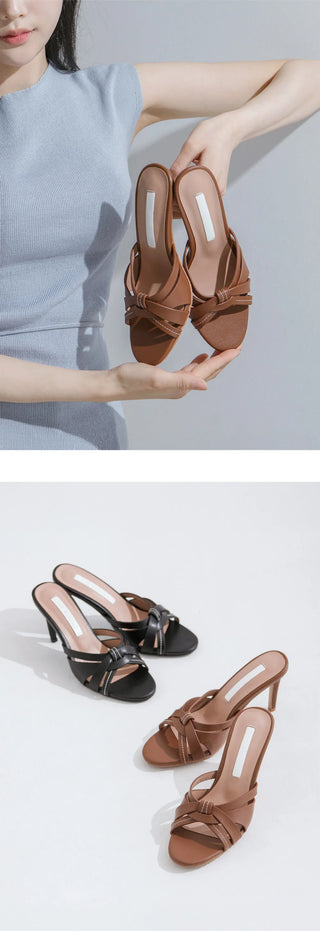 Veroni Cowhide Slipper Mules 8cm