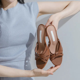 Veroni Cowhide Slipper Mules 8cm