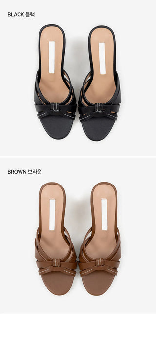 Veroni Cowhide Slipper Mules 8cm
