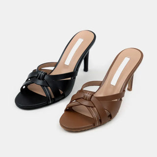 Veroni Cowhide Slipper Mules 8cm