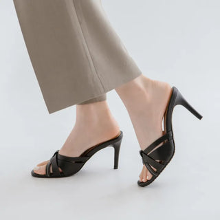 Veroni Cowhide Slipper Mules 8cm