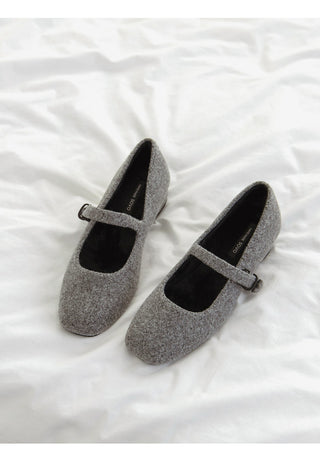 Manos Fur-lined Mary Jane Flats 3cm
