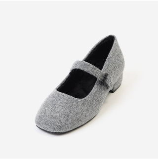 Manos Fur-lined Mary Jane Flats 3cm